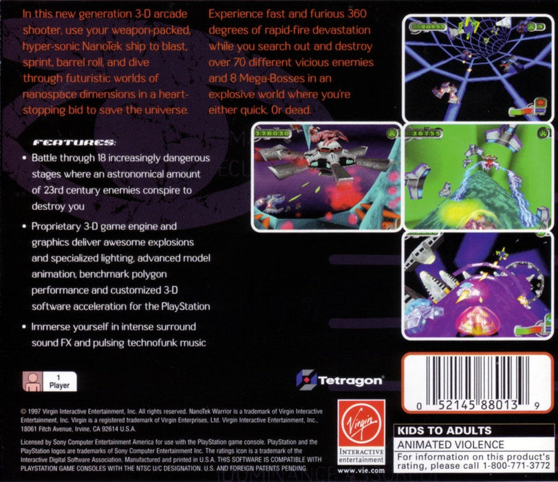 Nanotek Warrior – PlayStation 1 (PS1) - for just $0! 
