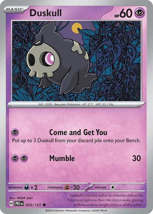 Duskull (035/131) [Scarlet & Violet: Prismatic Evolutions] - for just $0.10! 