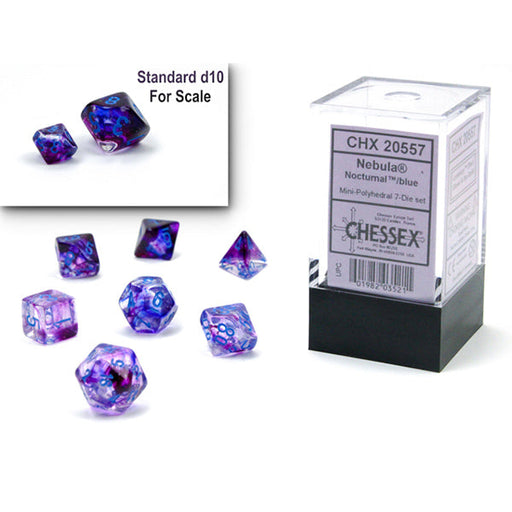 Chessex: Mini Polyhedral Dice set - Nebula - for just $5.98! 