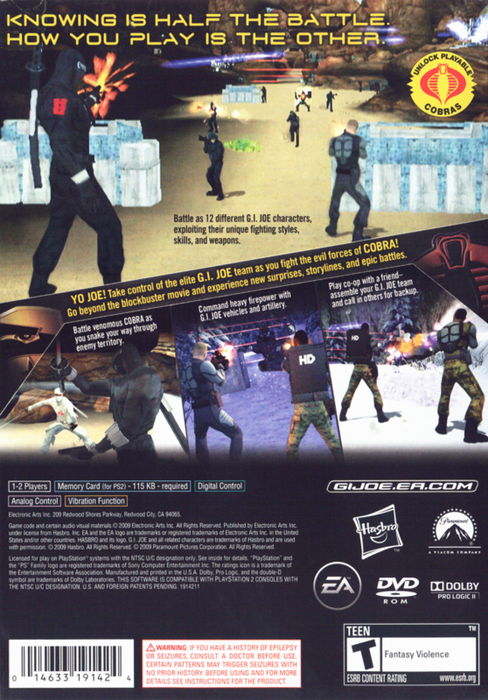 G.I. Joe: The Rise of Cobra – PlayStation 2 (PS2) - for just $5.99! 