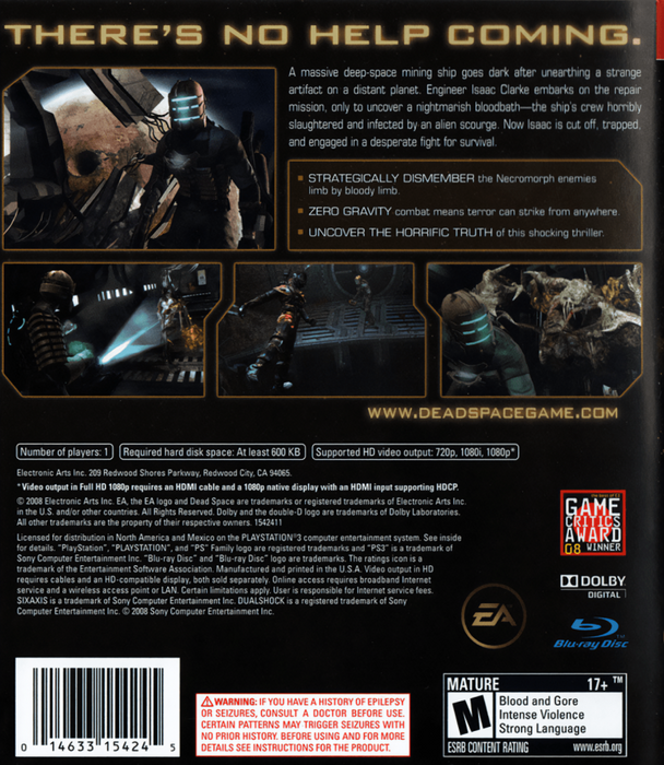 Dead Space [Greatest Hits] – PlayStation 3 (PS3) - for just $12.99! 