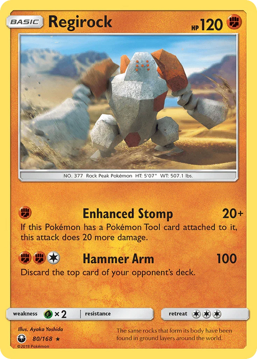 Regirock (80/168) [Sun & Moon: Celestial Storm] - for just $0.15! 