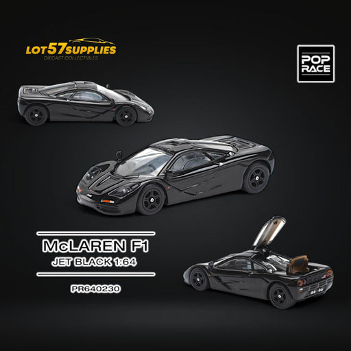 (Pre-Order) Pop Race McLaren F1 Jet Black 1:64 - for just $22.99! 