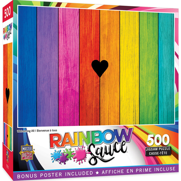 Rainbow Sauce - Welcoming All 500 Piece Jigsaw Puzzle - Just $9.99! Shop now at Retro Gaming of Denver