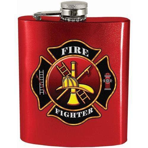 Fire Fighter 7oz. Hip Flask - Just $12.55! Shop now at Retro Gaming of Denver