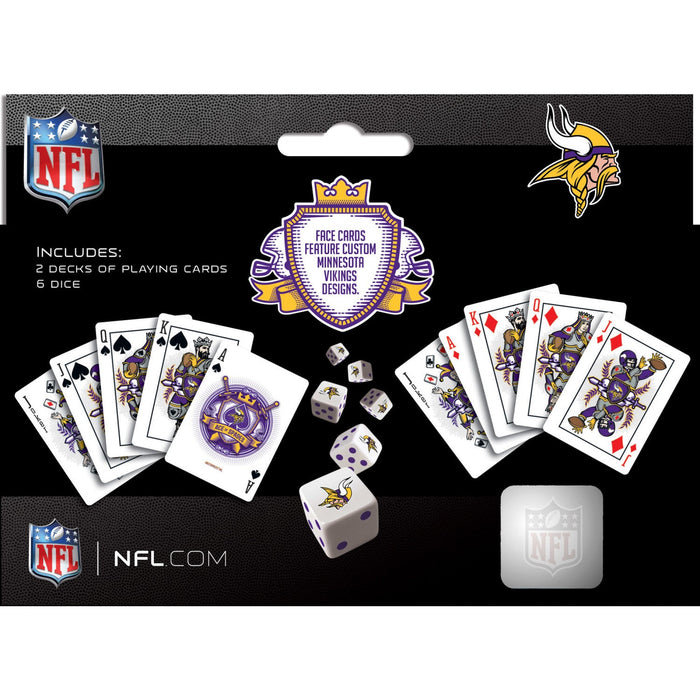 Minnesota Vikings - 2-Pack Playing Cards & Dice Set - Just $19.99! Shop now at Retro Gaming of Denver