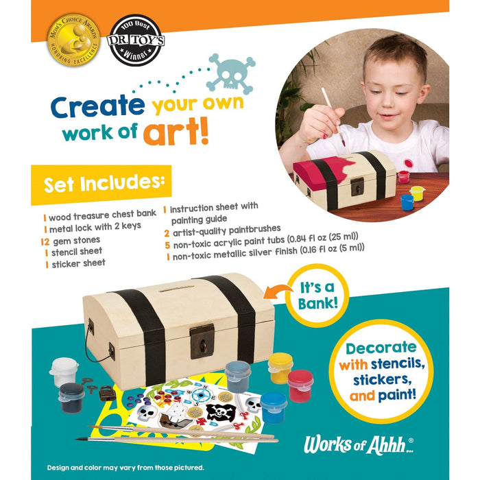 Treasure Chest Wood Craft & Paint Kit - for just $19.99! 