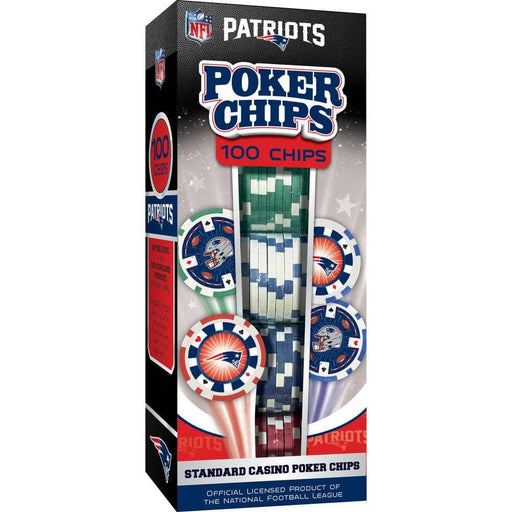 New England Patriots 100 Piece Poker Chips - for just $24.99! 