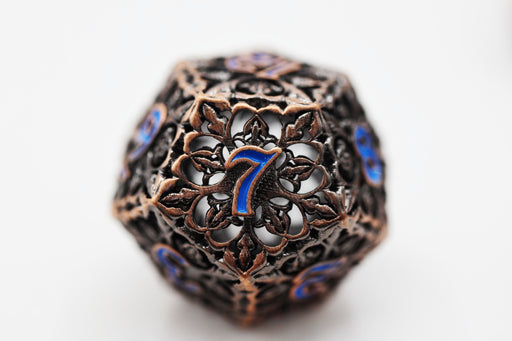 Fleur de Lis: Copper Azul - Hollow Metal RPG Dice Set - for just $69.99! 