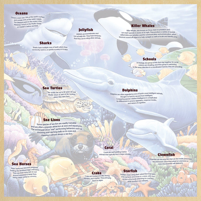 Wood Fun Facts - Undersea Friends 48 Piece Wood Jigsaw Puzzle - for just $14.99! 