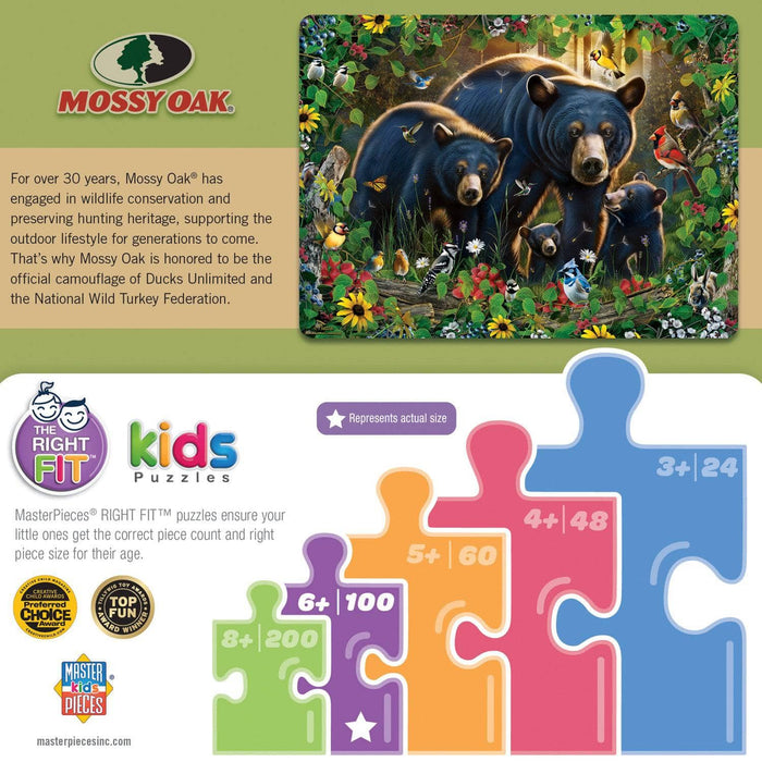 Mossy Oak - Black Bears 100 Piece Jigsaw Puzzle - for just $12.99! 
