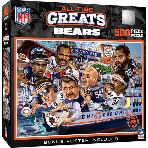 Chicago Bears - All Time Greats 500 Piece Jigsaw Puzzle - Just $19.99! Shop now at Retro Gaming of Denver