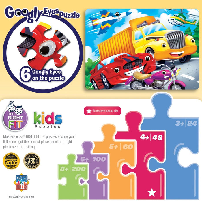 Googly Eyes - Vehicles 48 Piece Jigsaw Puzzle - for just $12.99! 