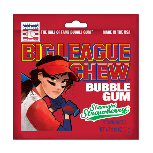 Big League Chew Slammin Strawberry - Premium Sweets & Treats - Just $2.99! Shop now at Retro Gaming of Denver