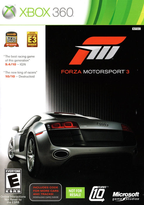 Forza Motorsport 3 [Not For Resale] (Xbox 360) - for just $0! 