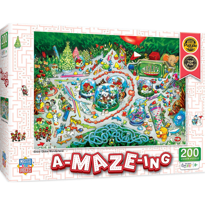 A-Maze-ing - Snow Globe Wonderland 200 Piece Jigsaw Puzzle - Just $12.99! Shop now at Retro Gaming of Denver