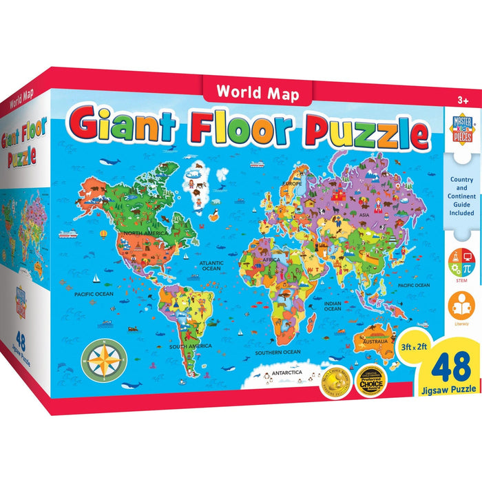 Explorer - World Map 48 Piece Floor Jigsaw Puzzle - for just $19.99! 
