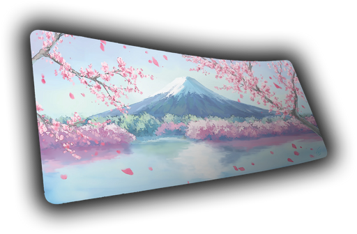 "Fuji Bloom" — Cherry Blossom Deskmat - for just $49.95! 
