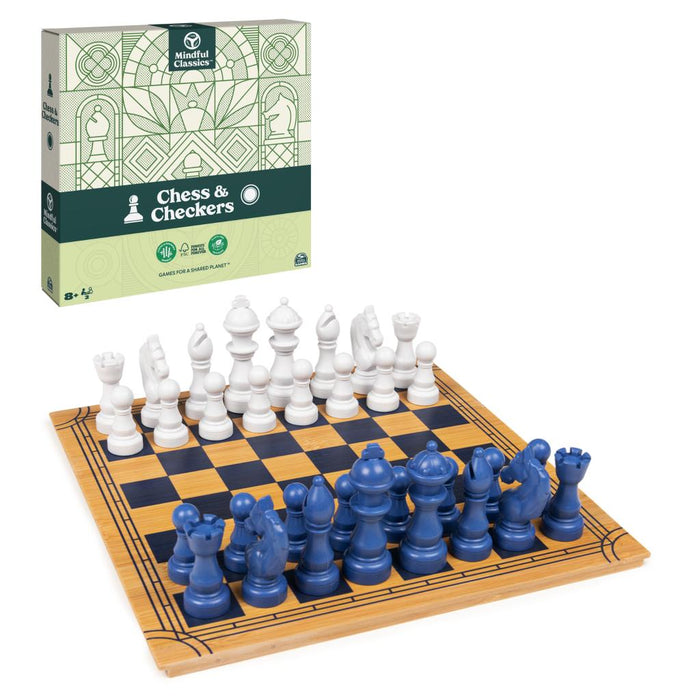 Mindful Classics - Chess Checkers Board Game - for just $29.99! 