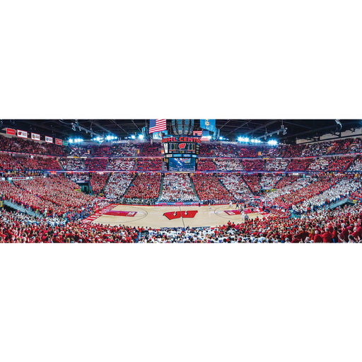 Wisconsin Badgers - 1000 Piece Panoramic Jigsaw Puzzle - Basketball - Premium 1000 Piece - Just $19.99! Shop now at Retro Gaming of Denver