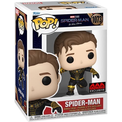 Funko Pop! 1073 Spider-Man: No Way Home - Unmasked Spider-Man Black Suit Vinyl Figure - AAA Anime Exclusive - for just $18.67! 