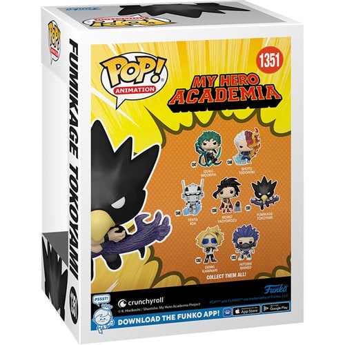 Funko Pop! 1351 Animation - My Hero Academia Fumikage Tokoyami Glow-in-the-Dark AAA Exclusive - for just $18.67! 