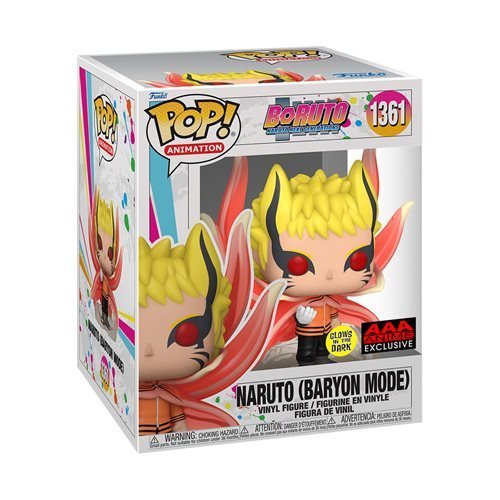 Funko Pop! 1361 Animation - Boruto - Naruto Baryon Mode Glow-in-the-Dark Super 6-Inch Vinyl Figure - AAA Exclusive - for just $31.99! 