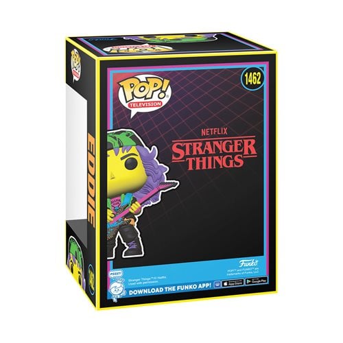 Funko Pop! 1462 TV - Stranger Things Eddie with Guitar Blacklight Vinyl Figure - Entertainment Earth Exclusive - Just $14.99! Shop now at Retro Gaming of Denver