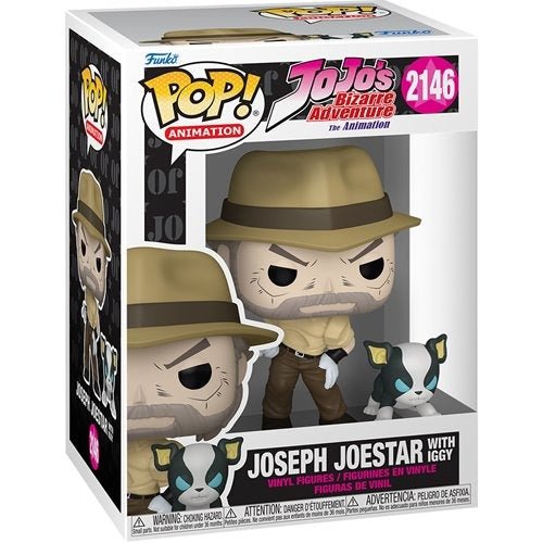 Funko Pop! 2146 Animation - JoJo's Bizarre Adventure - Joseph Joestar and Iggy Vinyl Figure - for just $14.99! 