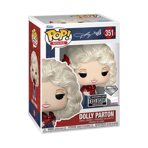 Funko Pop! 351 Rocks - Dolly Parton '77 Tour Diamond Glitter Vinyl Figure - Entertainment Earth Exclusive - Just $14.99! Shop now at Retro Gaming of Denver