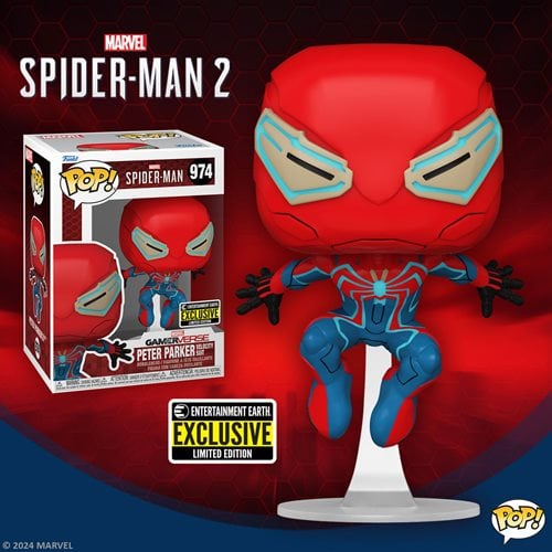 Funko Pop! 974 - Marvel - Spider-Man 2 Peter Parker Velocity Suit Vinyl Figure - Entertainment Earth Exclusive - for just $14.99! 