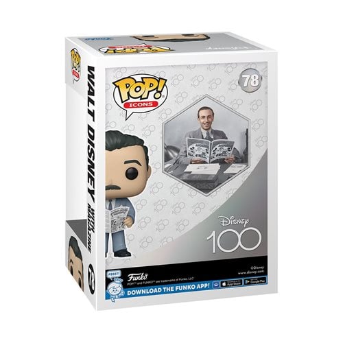 Funko Pop! Icons 78 - Disney 100 Walt Disney with Magazine Vinyl Figure - for just $12.67! 