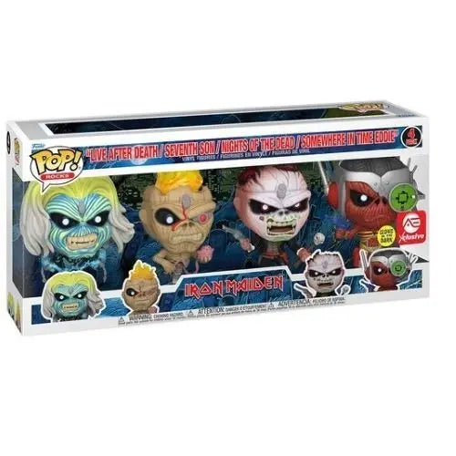 Funko Pop! Iron Maiden - Eddie 4 Pack Glow in the Dark Box Set - AE Exclusive - for just $55.99! 
