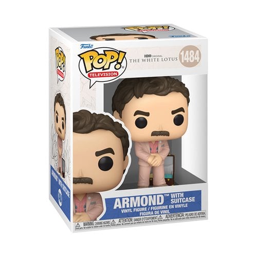 Funko Pop! Television 1484 - White Lotus - Armond with Suitcase Vinyl Figure - for just $14.99! 