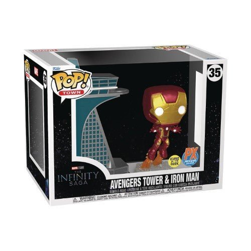 Funko Pop! Town 35 - Marvel Avengers Tower & Iron Man Glow in the Dark Bobblehead Figure - Previews Exclusive - for just $39.99! 