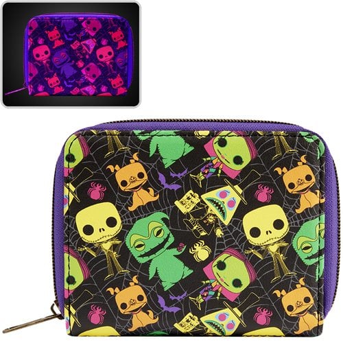 Funko The Nightmare Before Christmas Black Light Print Zip-Around Wallet - for just $23.99! 