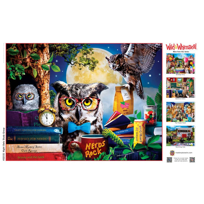 Wild & Whimsical - Night Owls Study Group 300 Piece EZ Grip Jigsaw Puzzle - for just $14.99! 