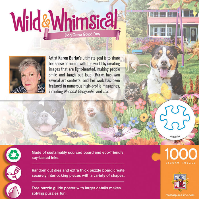 Wild & Whimsical - Dog Gone Good Day 1000 Piece Jigsaw Puzzle - Just $16.99! Shop now at Retro Gaming of Denver