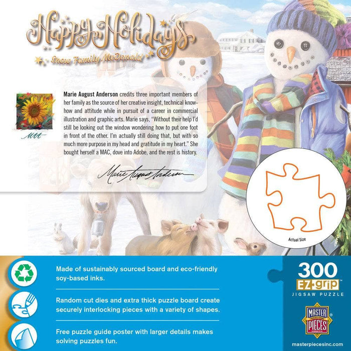 Happy Holidays - Snow Family McDonald 300 Piece EZ Grip Jigsaw Puzzle - for just $14.99! 