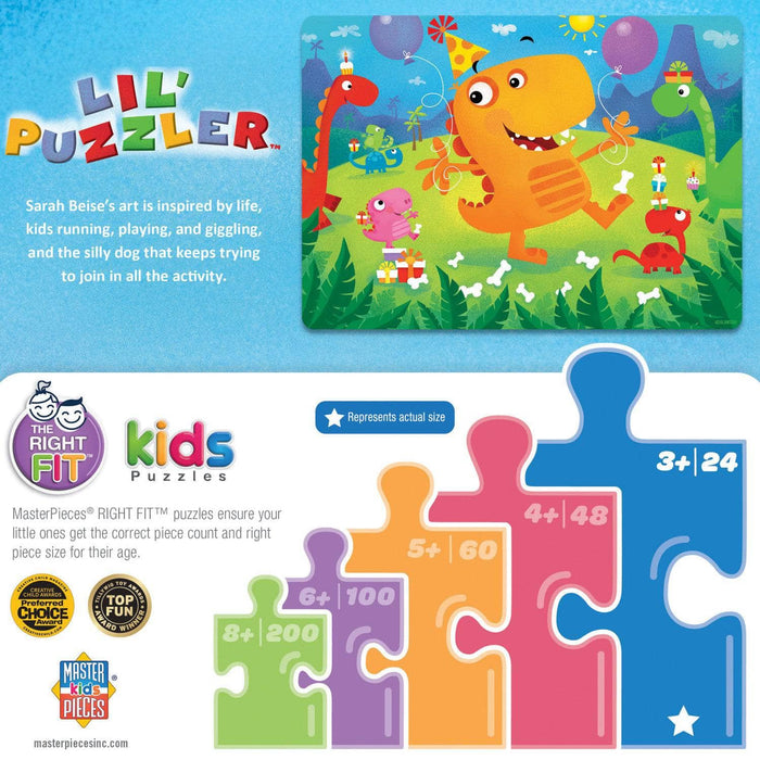 Lil Puzzler - Dino Party 24 Piece Jigsaw Puzzle - for just $12.99! 