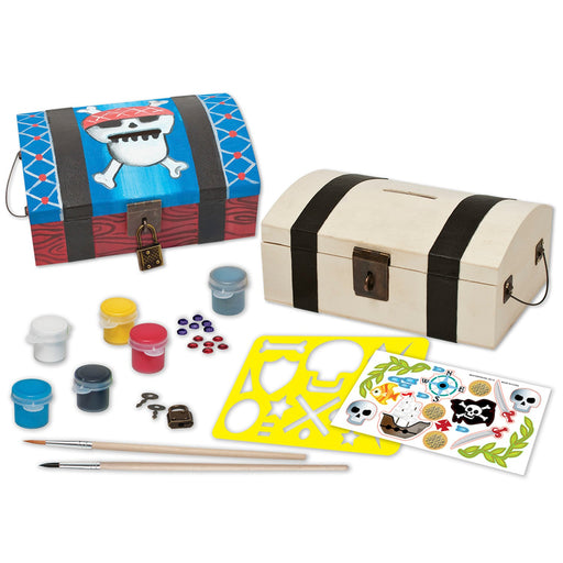 Treasure Chest Wood Craft & Paint Kit - Just $16.99! Shop now at Retro Gaming of Denver