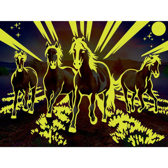 Glow in the Dark - Wild Stallions 300 Piece EZ Grip Jigsaw Puzzle - for just $14.99! 