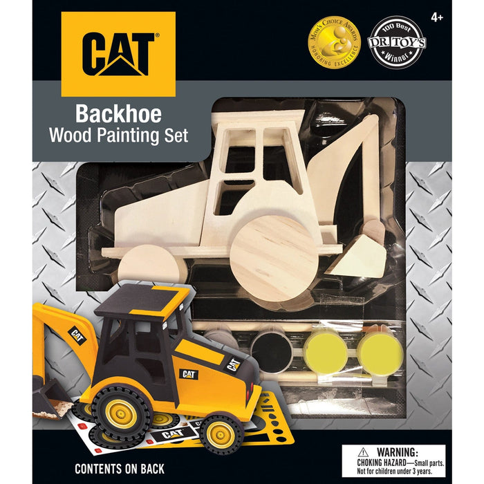 CAT - Caterpillar Backhoe Wood Craft & Paint Kit - for just $19.99! 