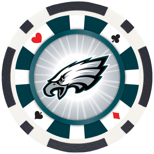 Philadelphia Eagles 100 Piece Poker Chips - Premium Poker Chips & Sets - Just $29.99! Shop now at Retro Gaming of Denver