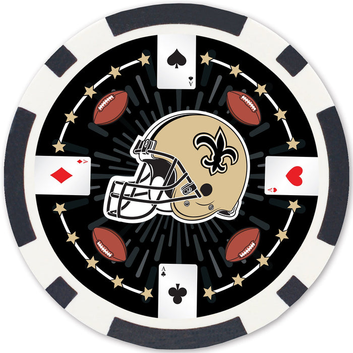 New Orleans Saints 100 Piece Poker Chips - Just $29.99! Shop now at Retro Gaming of Denver