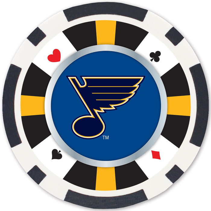 St. Louis Blues 100 Piece Poker Chips - Just $29.99! Shop now at Retro Gaming of Denver