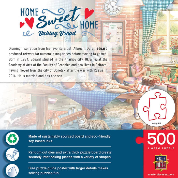 Home Sweet Home - Baking Bread 500 Piece Jigsaw Puzzle - for just $14.99! 