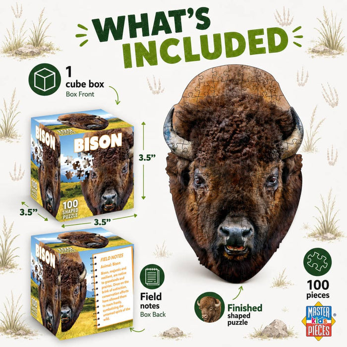 Bison 100 Piece Shaped Jigsaw Puzzle - for just $7.99! 