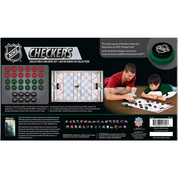 Minnesota Wild Checkers Board Game - for just $19.99! 
