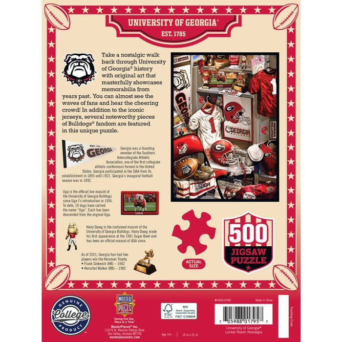 Georgia Bulldogs - Locker Room 500 Piece Jigsaw Puzzle - for just $16.99! 